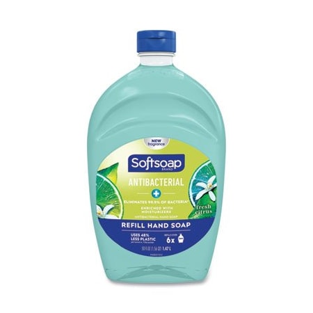 Colgate-Palmolive Softsoap, ANTIBACTERIAL LIQUID HAND SOAP REFILLS, FRESH, GREEN, 50 OZ 45991EA